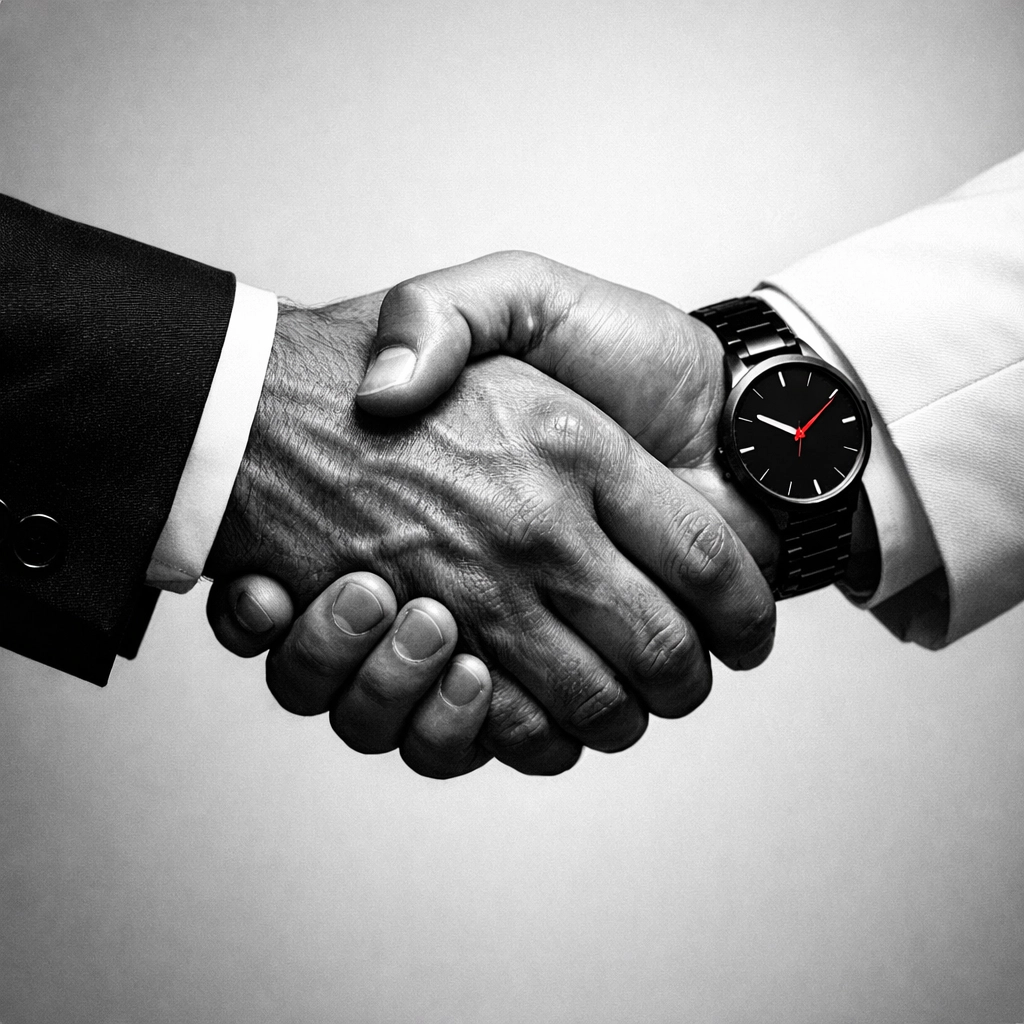 A professional handshake symbolizing a reliable partnership with an insured commercial cleaning company in Fort Myers.