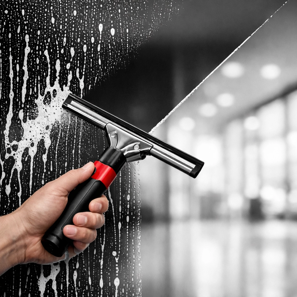 Professional streak-free glass cleaning for commercial showrooms in Sarasota and Fort Myers.